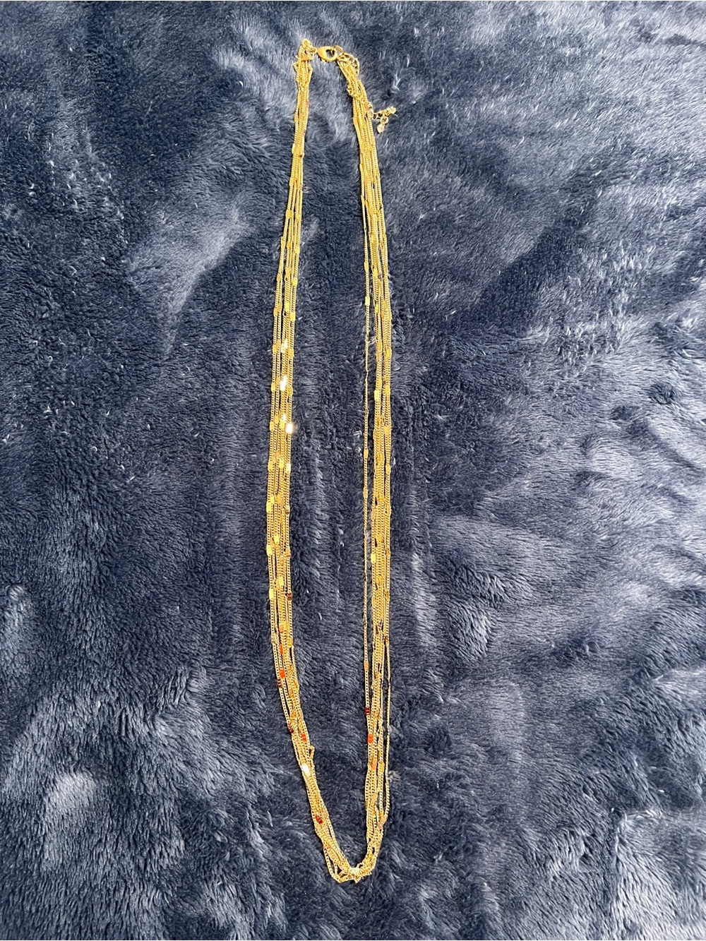 Elegant Multi-Strand Gold Tone 7 laryer Women's Necklace